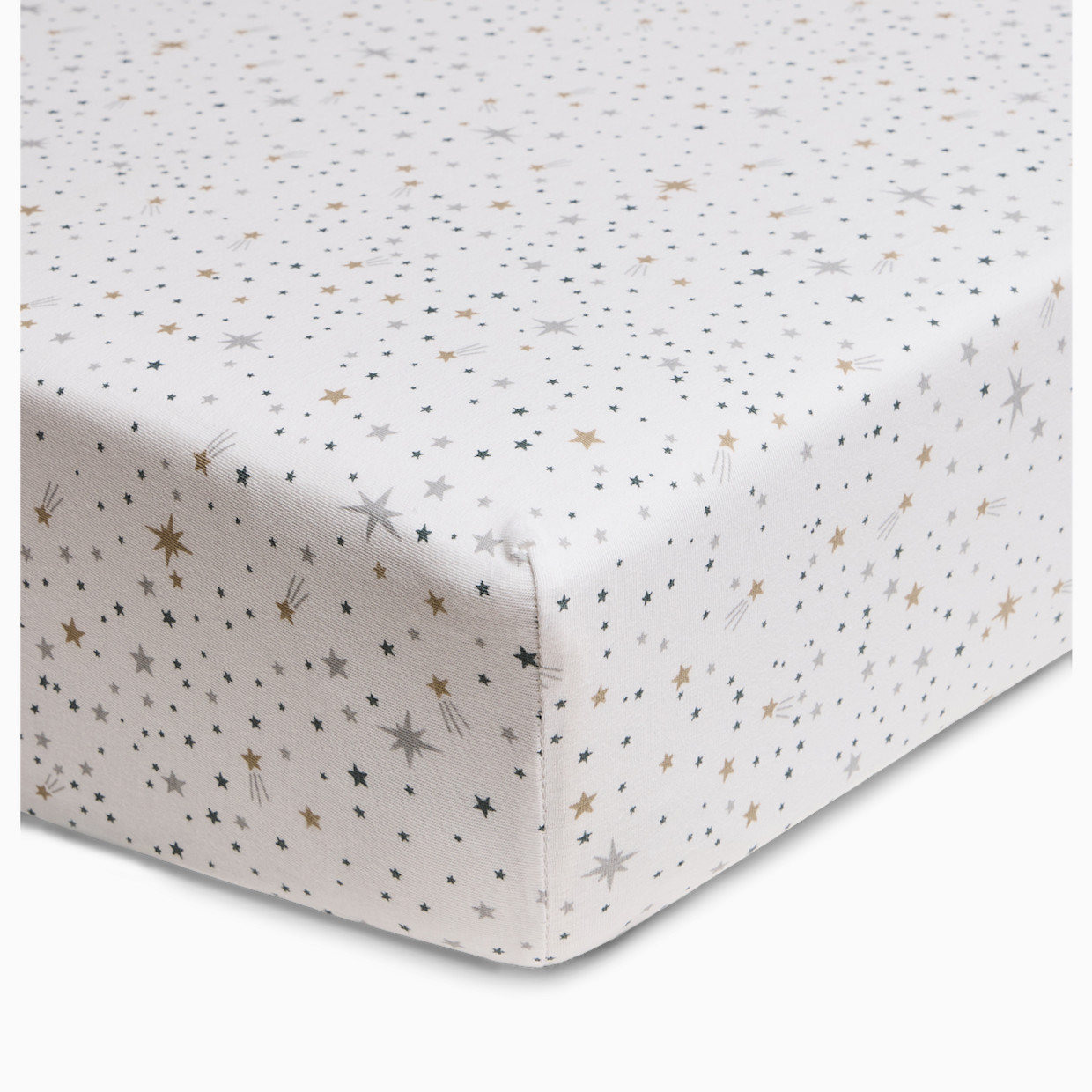 Small Story Organic Cotton Jersey Crib Sheet - Starfall.