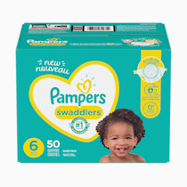 Pampers, Diapers, Size 6, 50 ct, Hypoallergenic Leak Protection