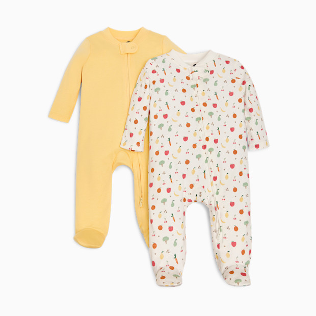 Organic Cotton 2-Way Zip Footie (2 Pack).