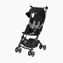 gb Pockit+ All-Terrain, Ultra Compact Lightweight Travel Stroller with Canopy and Reclining Seat in Velvet Black