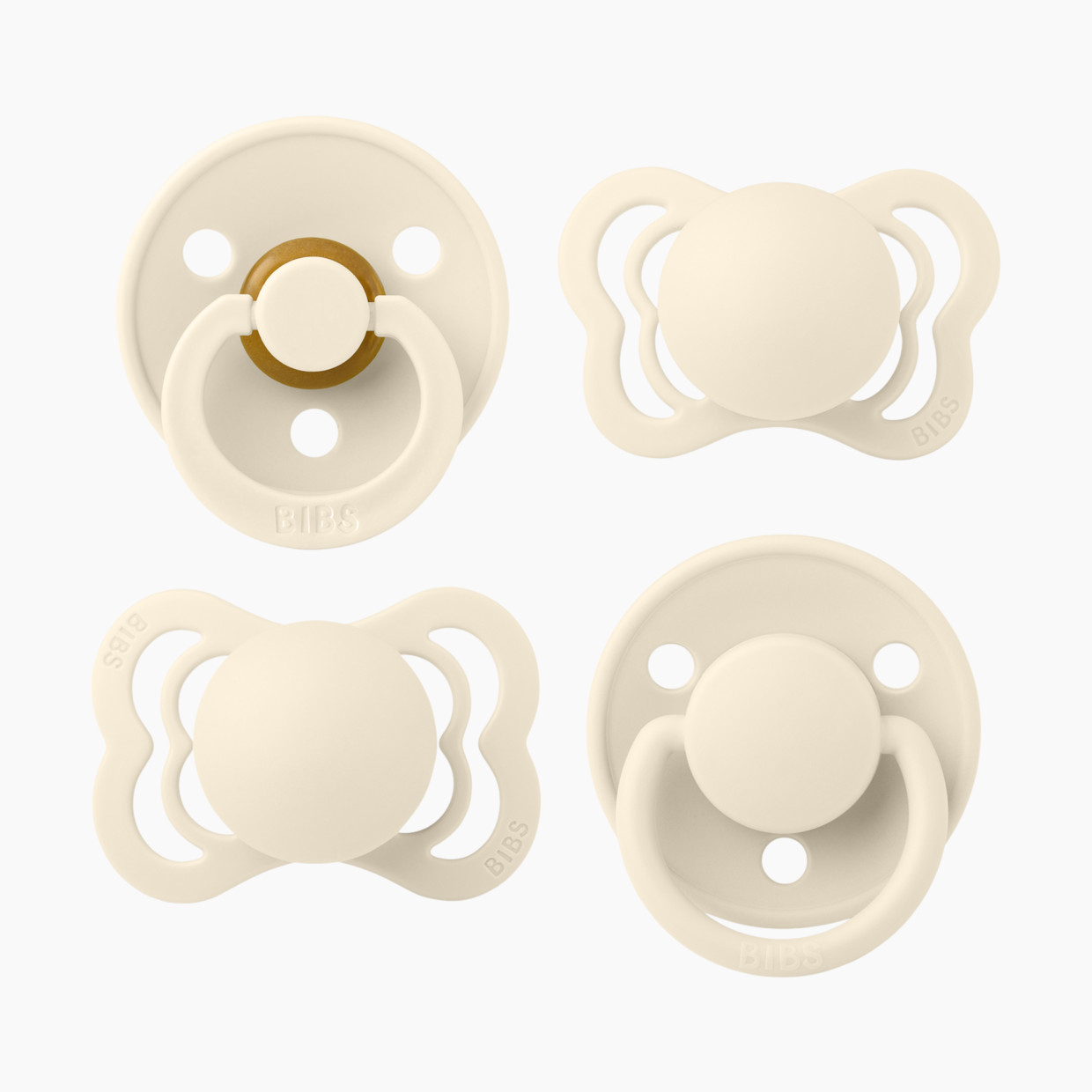 BIBS Try-it Pacifier Collection - Ivory, 0-6 Months.