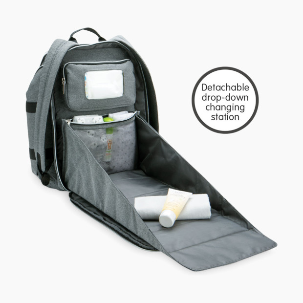 Baby Brezza Ultimate Changing Station Backpack - Grey/Black Trim.