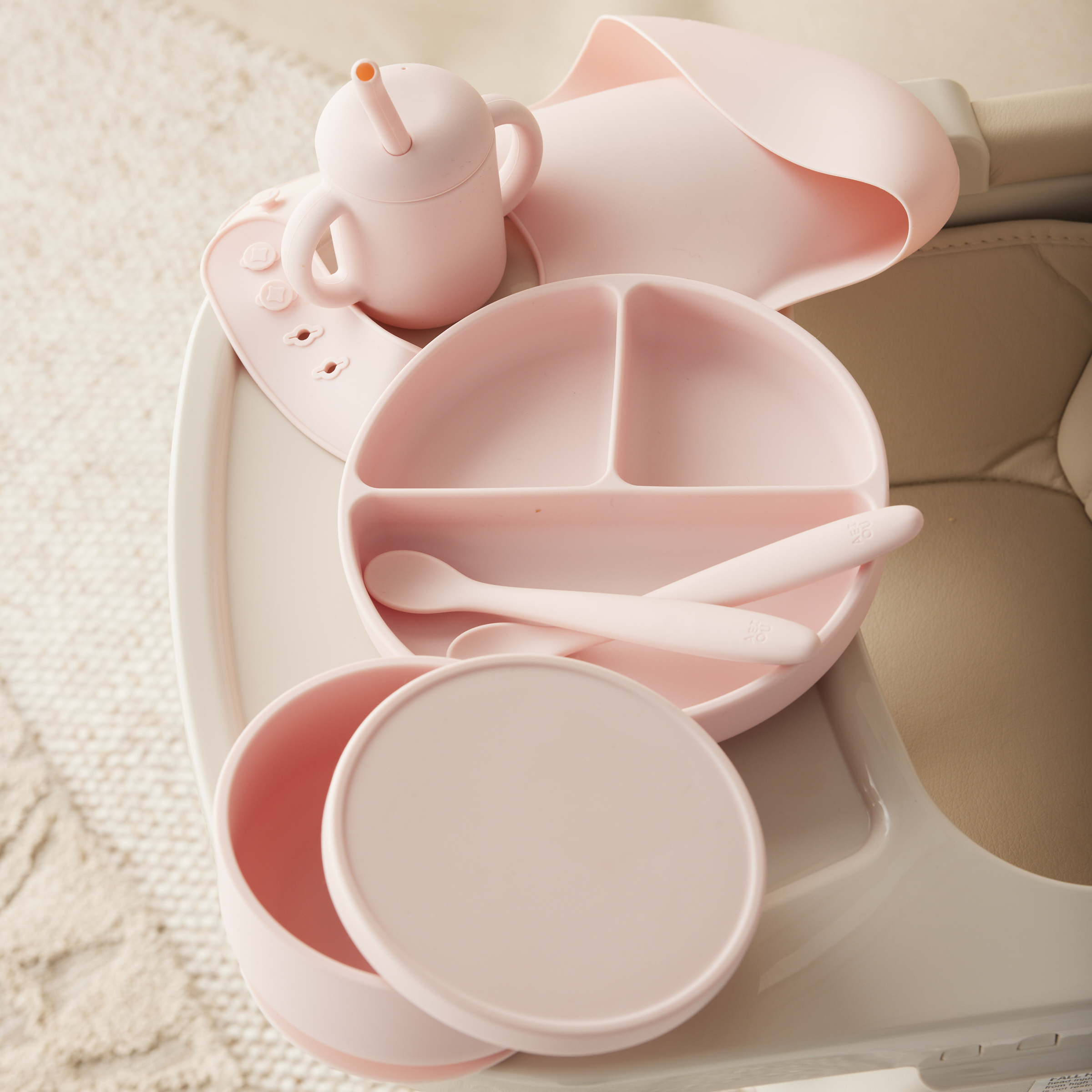 AEIOU Sippy Cup with Straw - Petal.