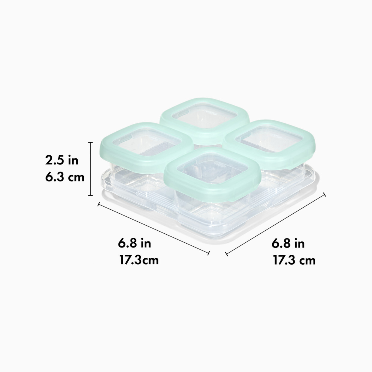 OXO Tot Baby Blocks 12-Piece Food Storage Container Set - Opal.