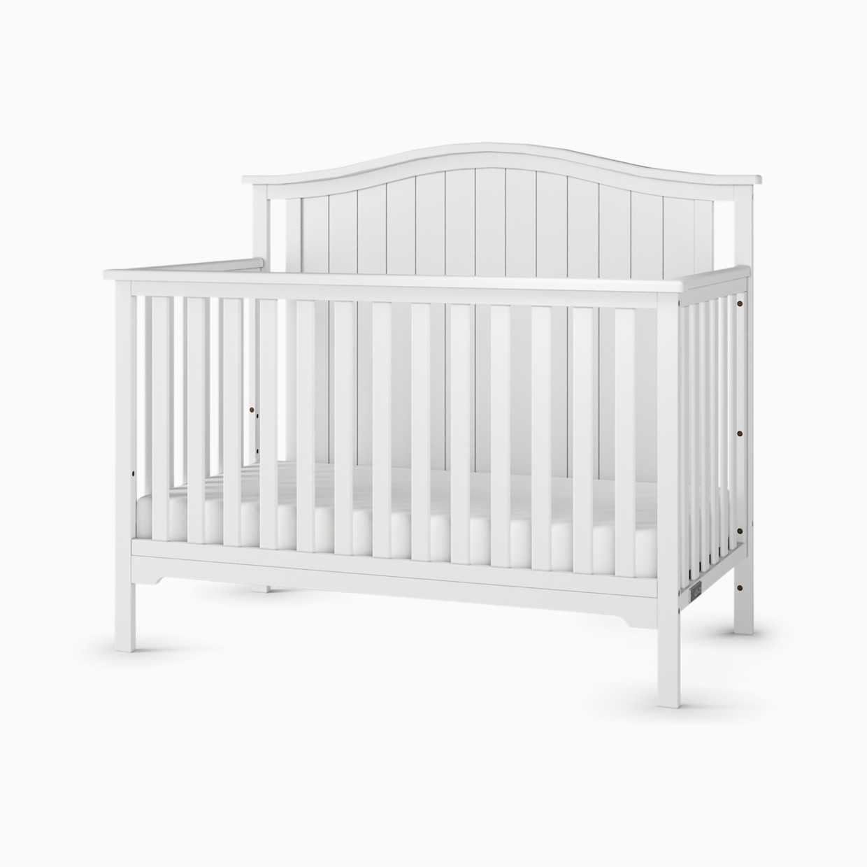 Child Craft Hampton Arch Top 4-In-1 Convertible Crib - Matte White.