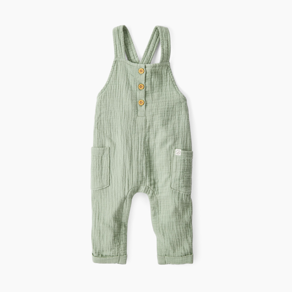 Carter's Little Planet Organic Cotton Gauze Overalls in Blue Creek - Green, 3-6 M.