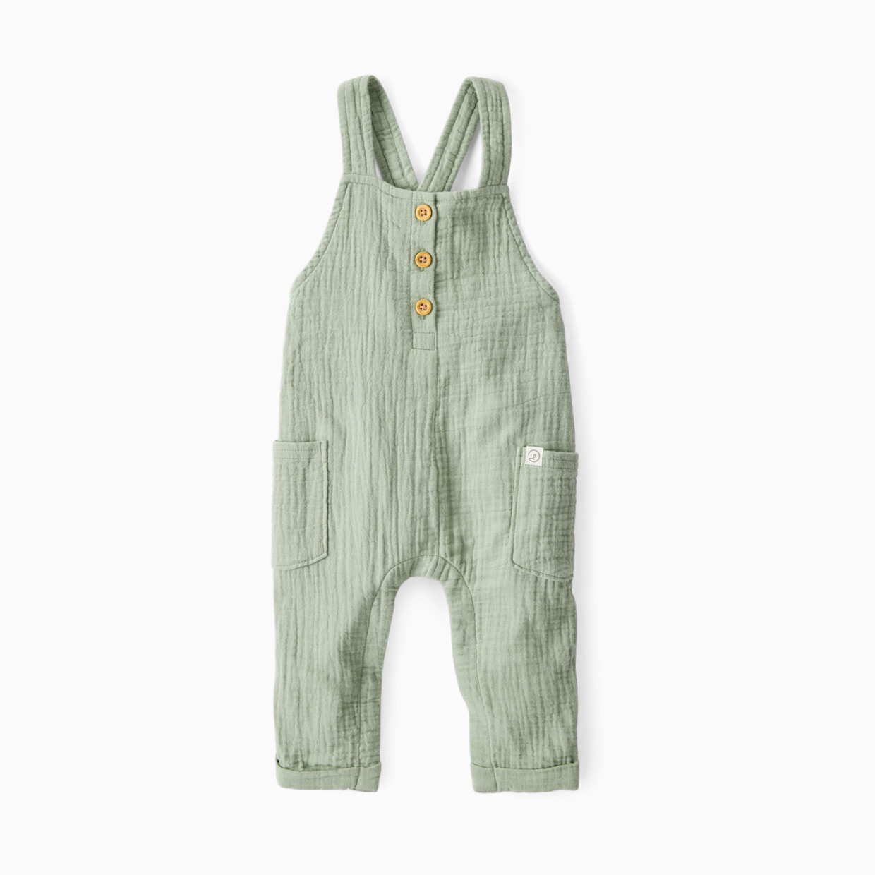 Carter's Little Planet Organic Cotton Gauze Overalls in Blue Creek - Green, 0-3 M.