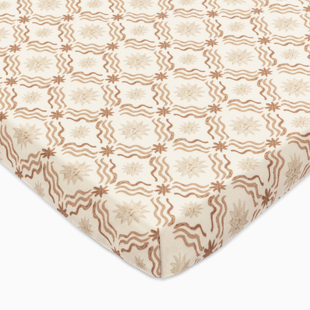 babyletto All-Stages Midi Organic Brushed Cotton Crib Sheet - Autumn Star.