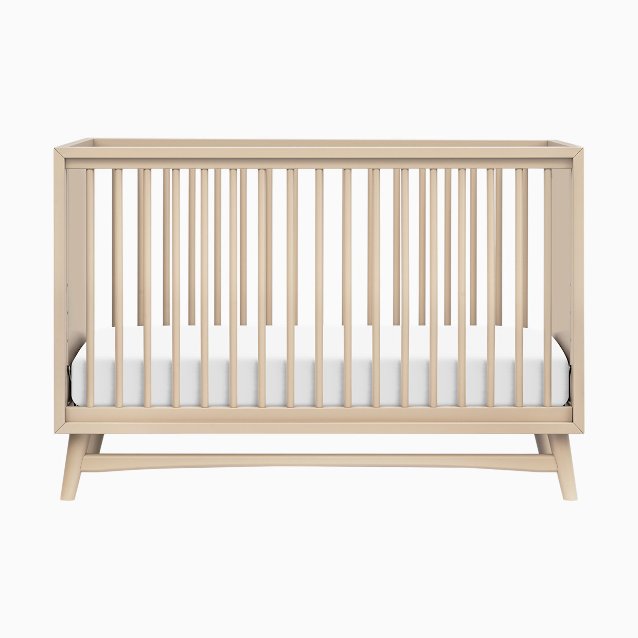 babyletto Peggy 3-in-1 Convertible Crib with Toddler Bed Conversion Kit - Taupe.