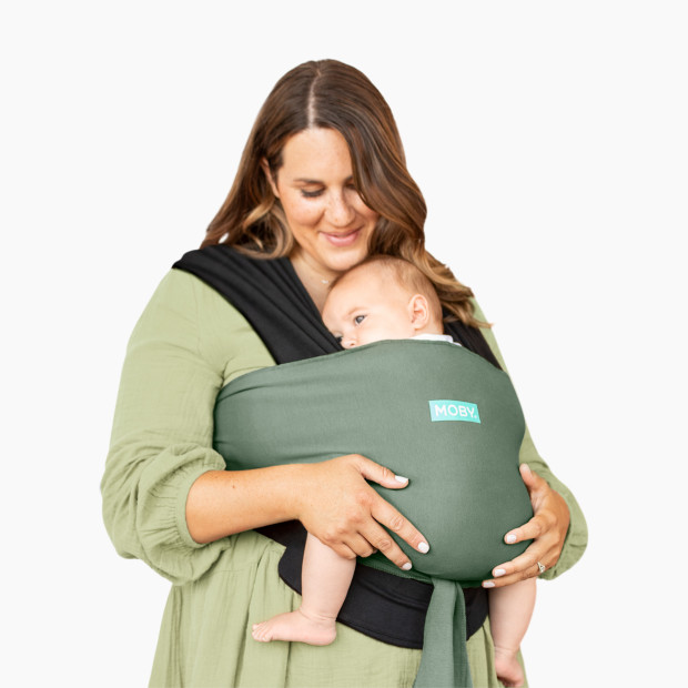 Moby Easy Wrap Carrier - Olive/Black.
