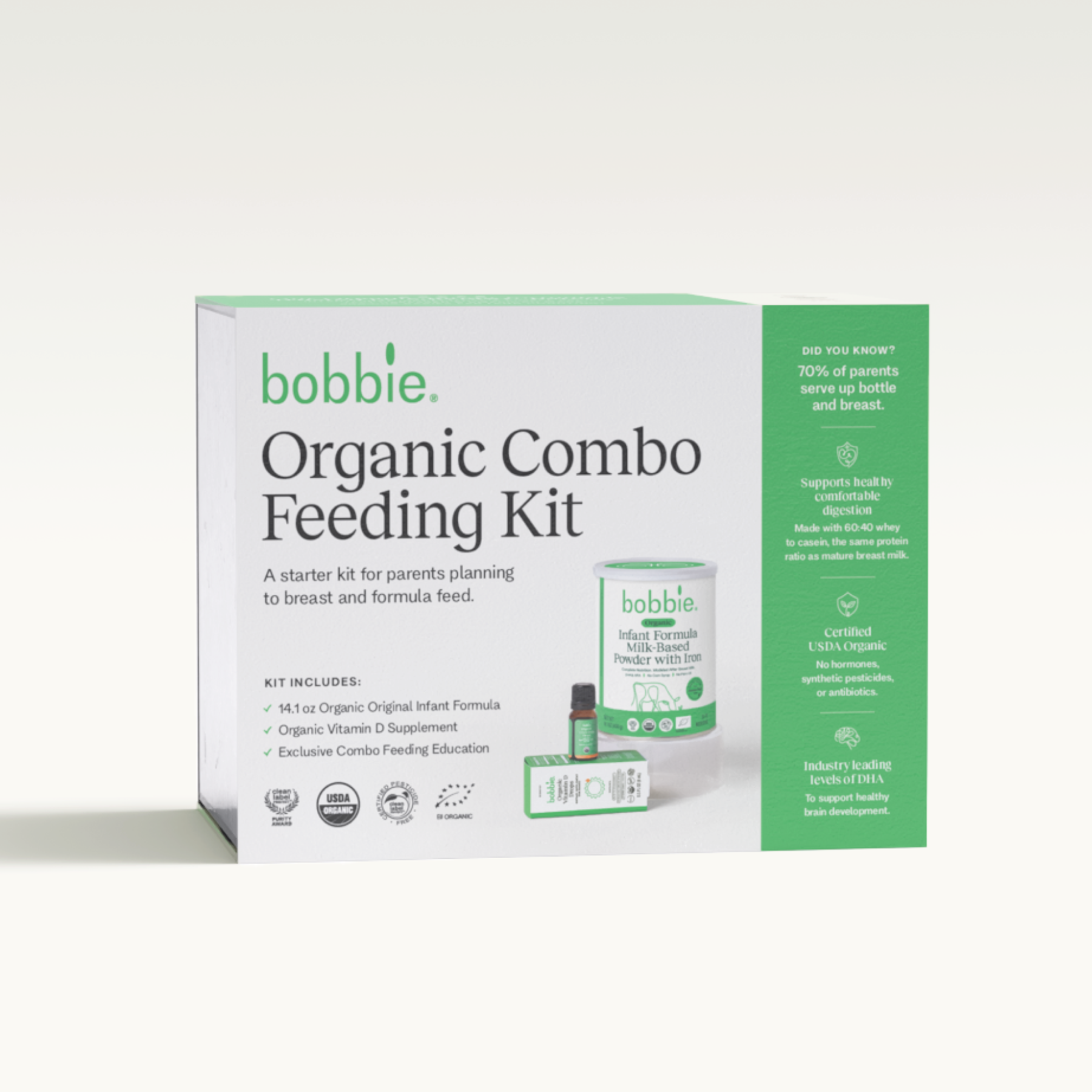 Bobbie Combo Feeding Infant Formula Kit.
