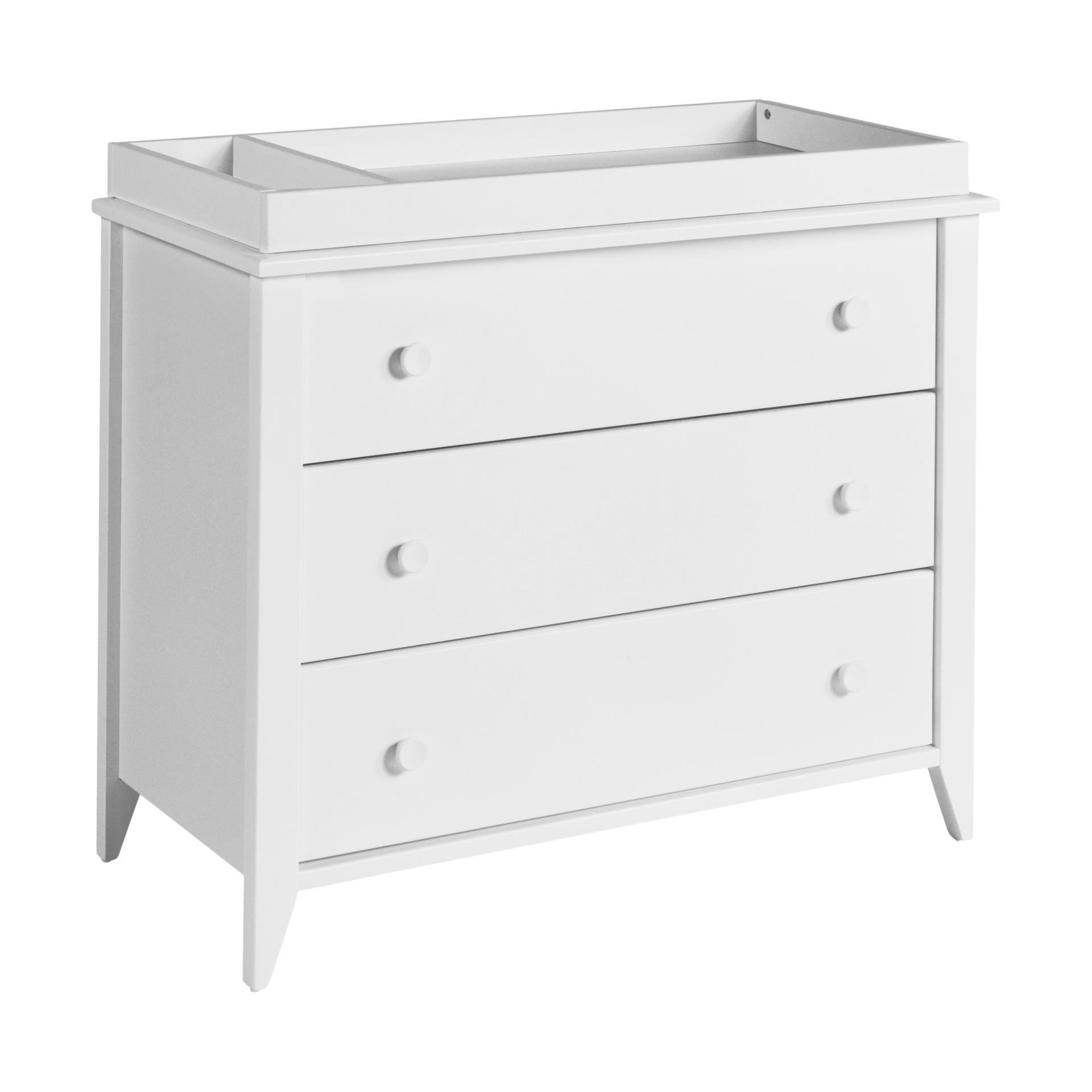 babyletto Sprout 3-Drawer Changer Dresser - White.