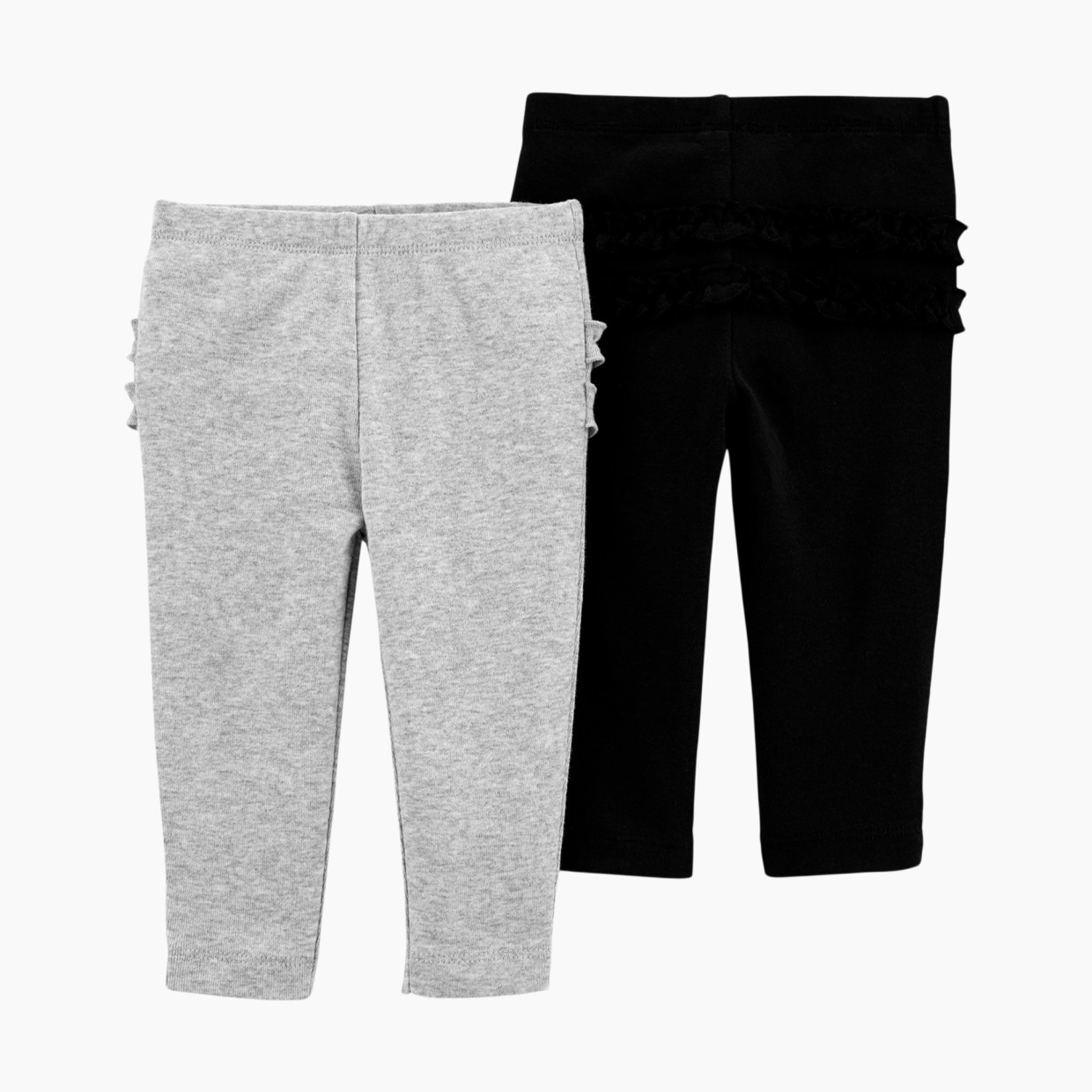 Carter's Cotton Pants (2 Pack) - Black/Grey, 6 M.