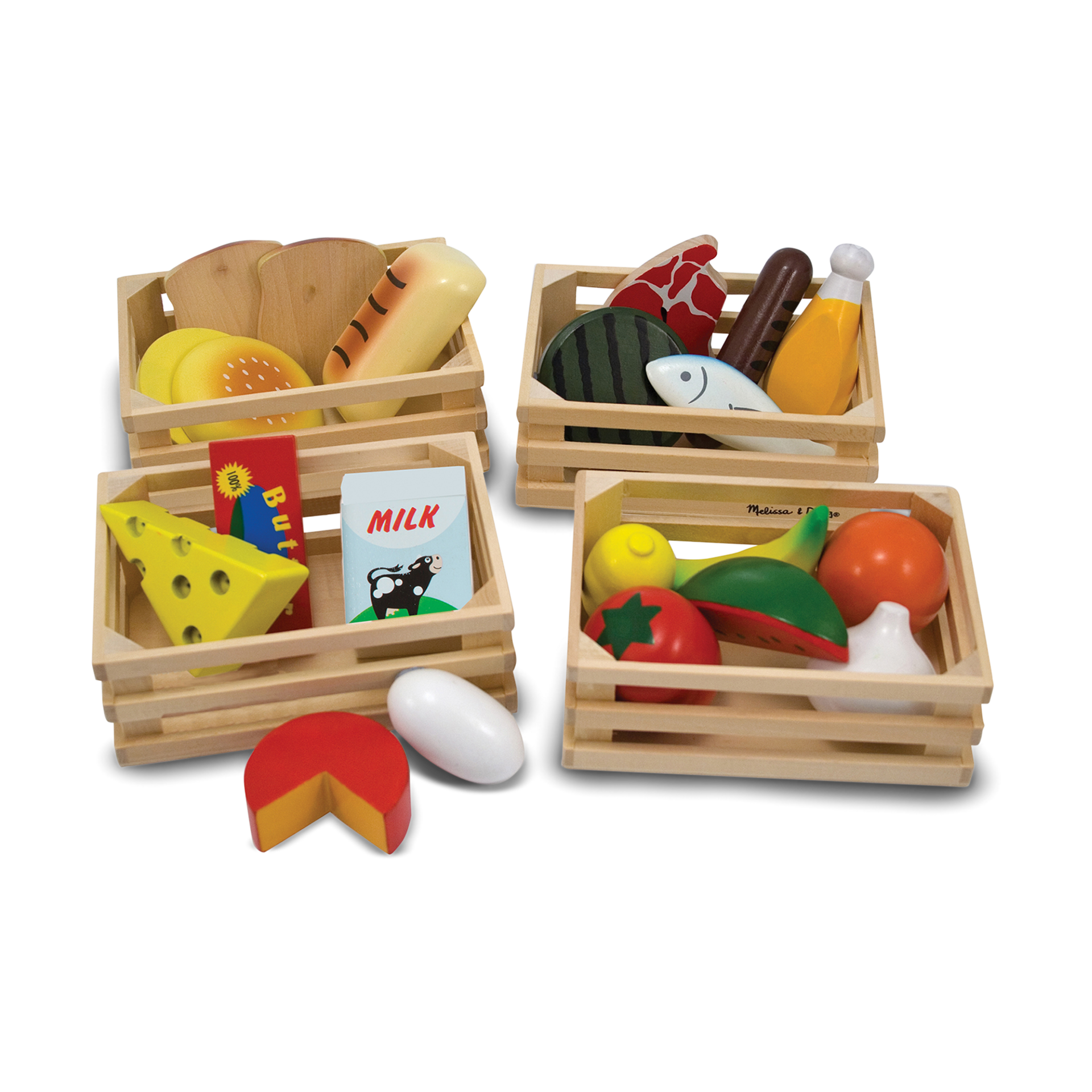 Melissa & Doug Food Groups Wooden Play Food.