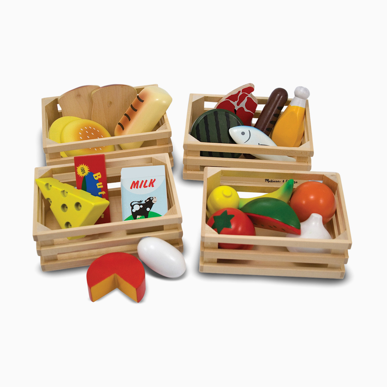 Melissa & Doug Food Groups Wooden Play Food.