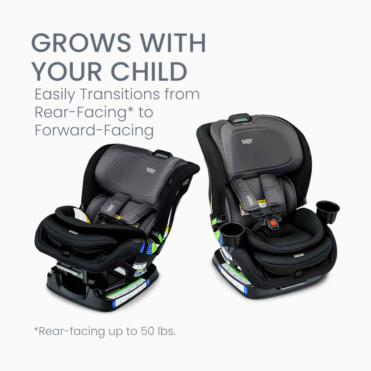 Britax Poplar Convertible Car Seat - Stone Onyx.