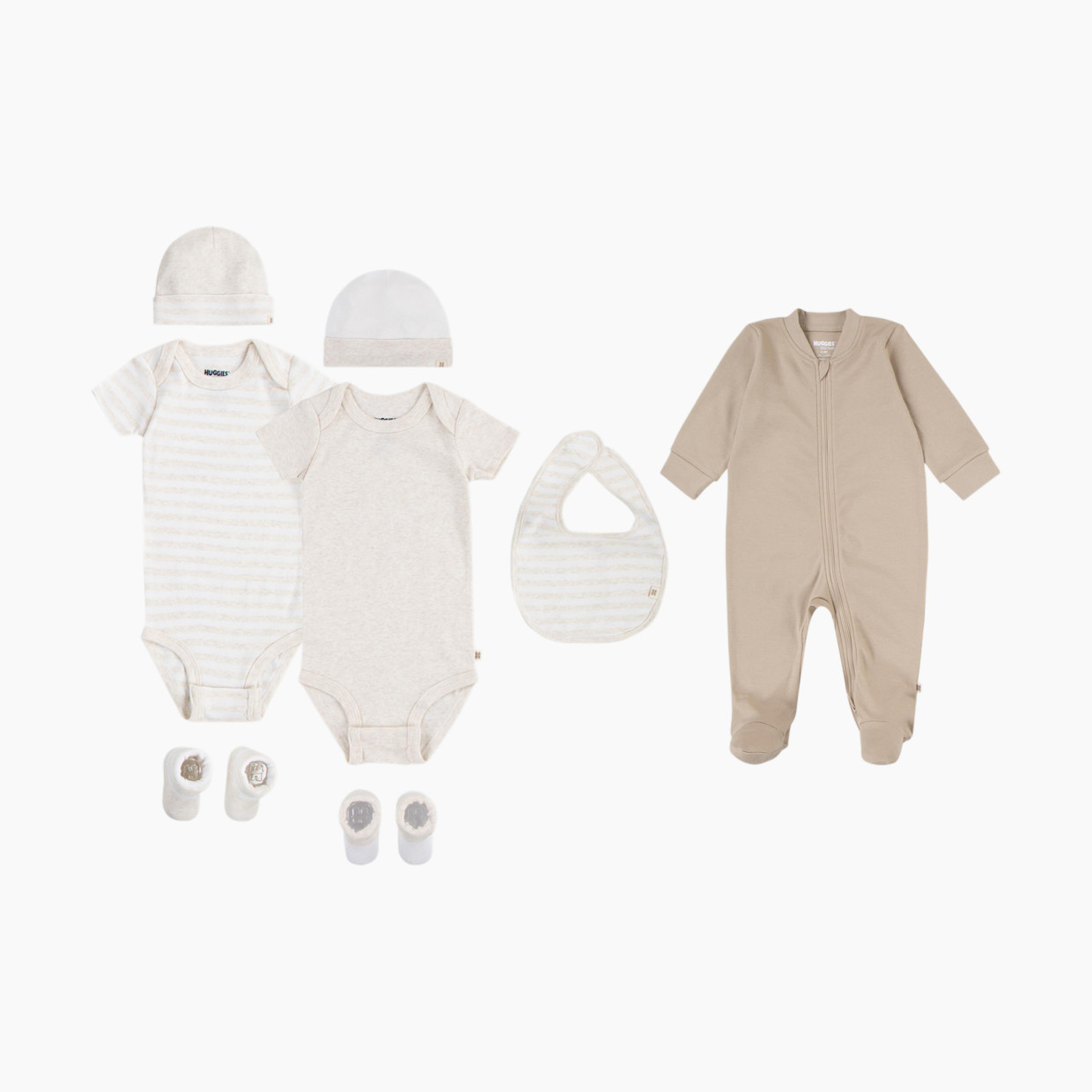 Huggies 8-Pack Gift Box Set - Oatmeal Heather, 0-6 M.