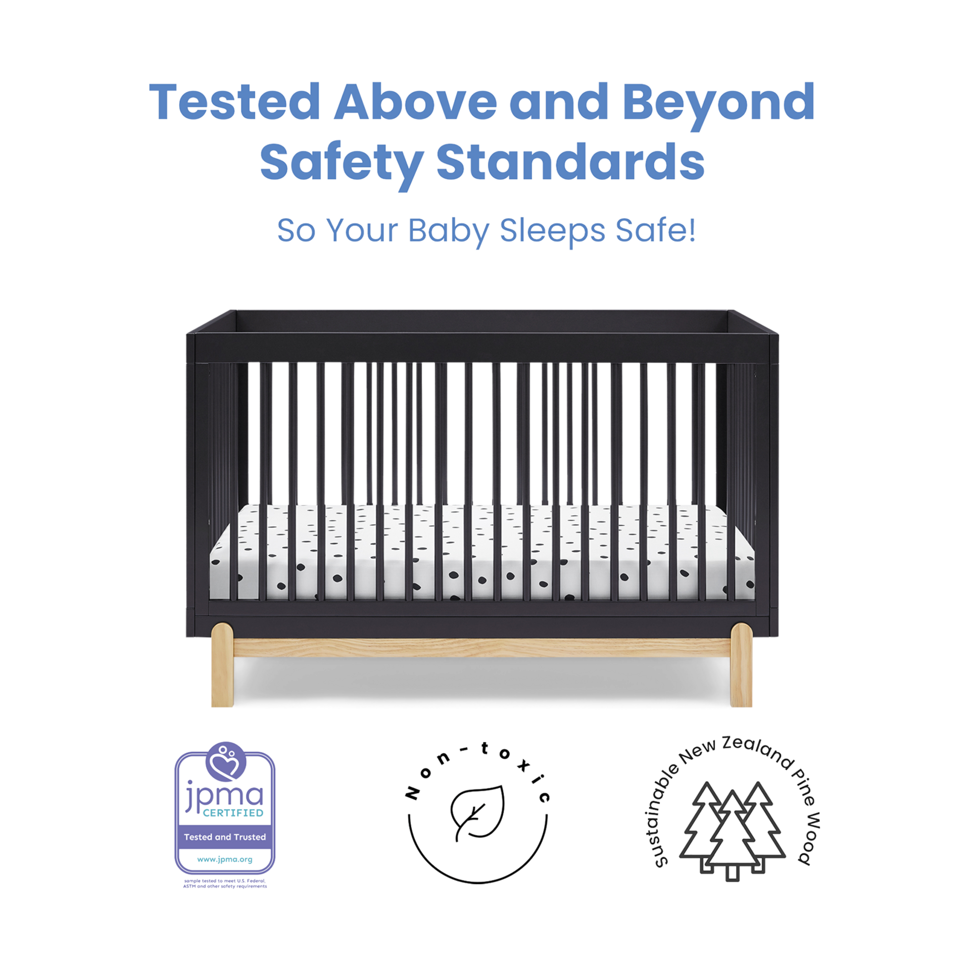 Delta Children Poppy 4-in-1 Convertible Crib.