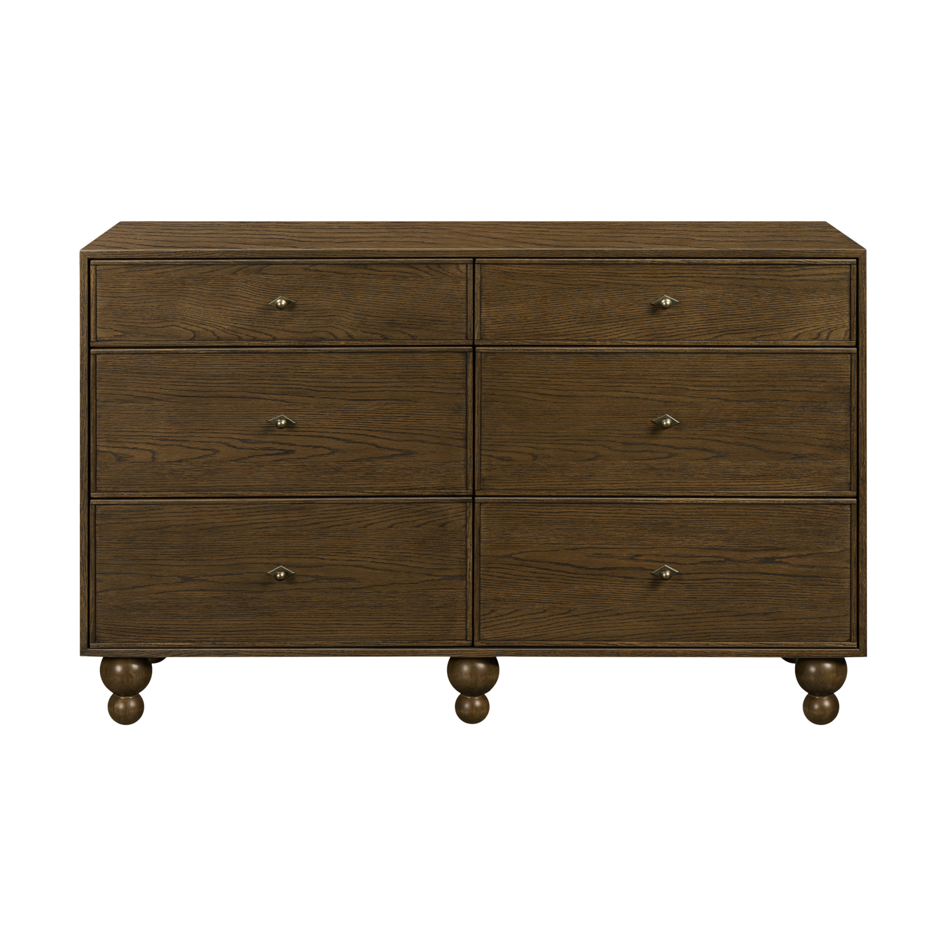 babyletto Astre 6-Drawer Wide Assembled Dresser by Nate Berkus - Toffee.