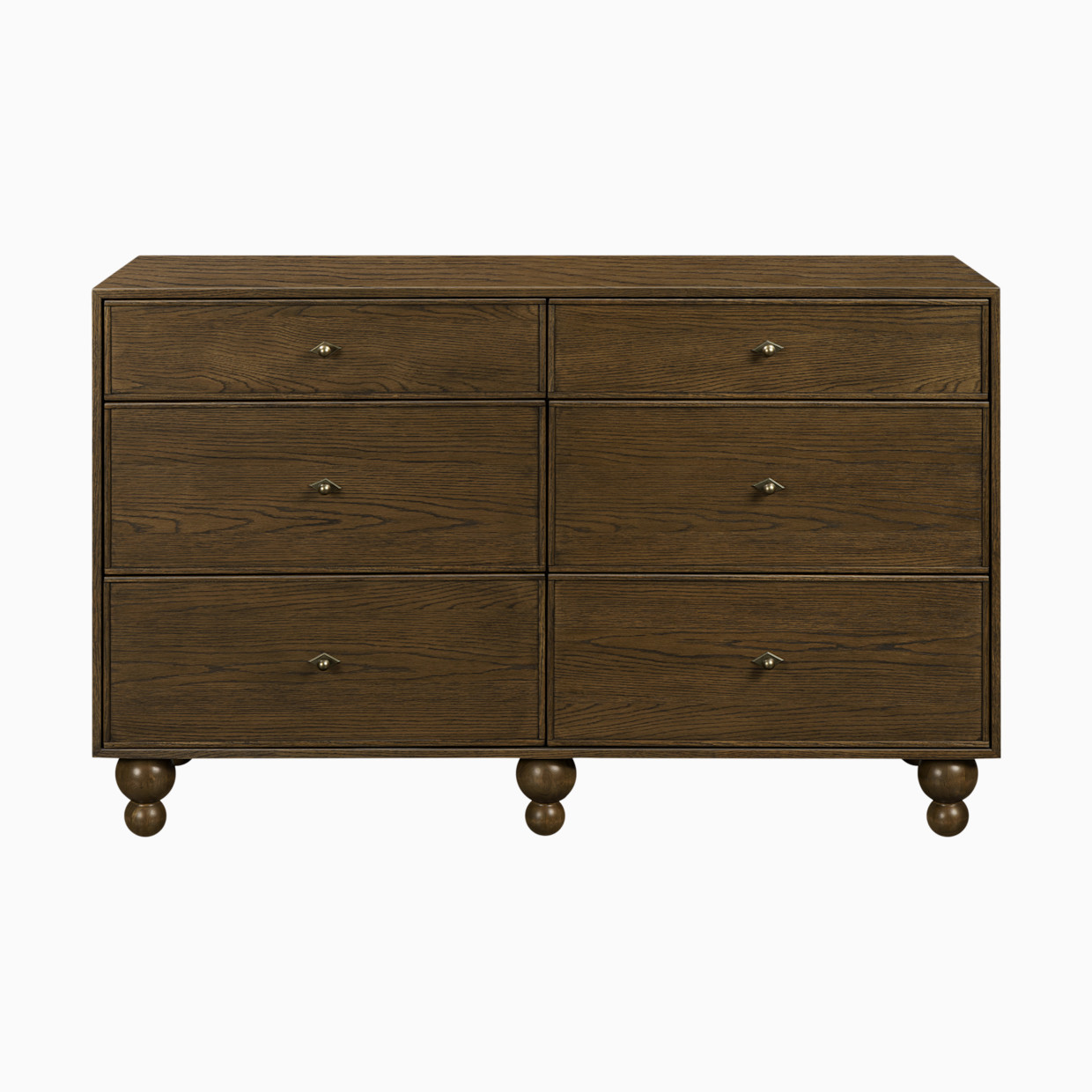 babyletto Astre 6-Drawer Wide Assembled Dresser by Nate Berkus - Toffee.