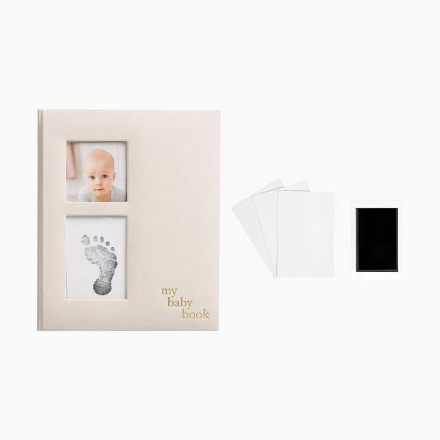Pearhead Linen Memory Baby Book - Ivory.