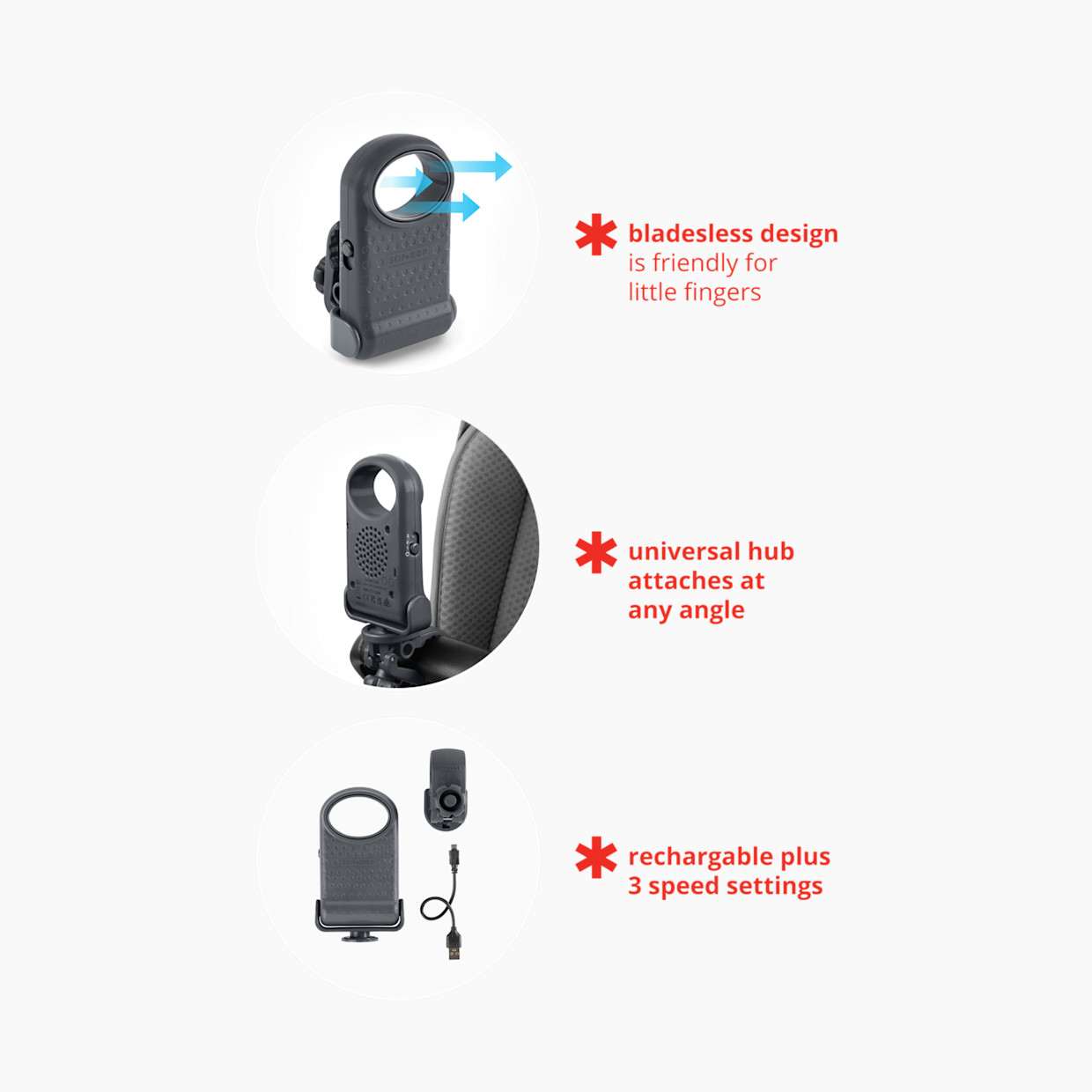 Skip Hop Stroll & Connect Stroller Fan - Charcoal.