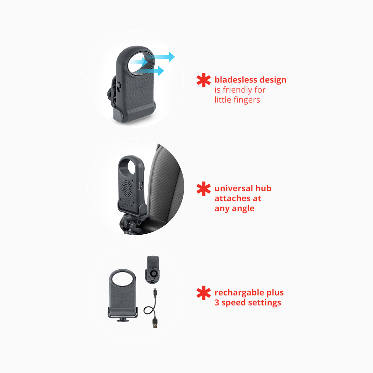 Skip Hop Stroll & Connect Stroller Fan - Charcoal.