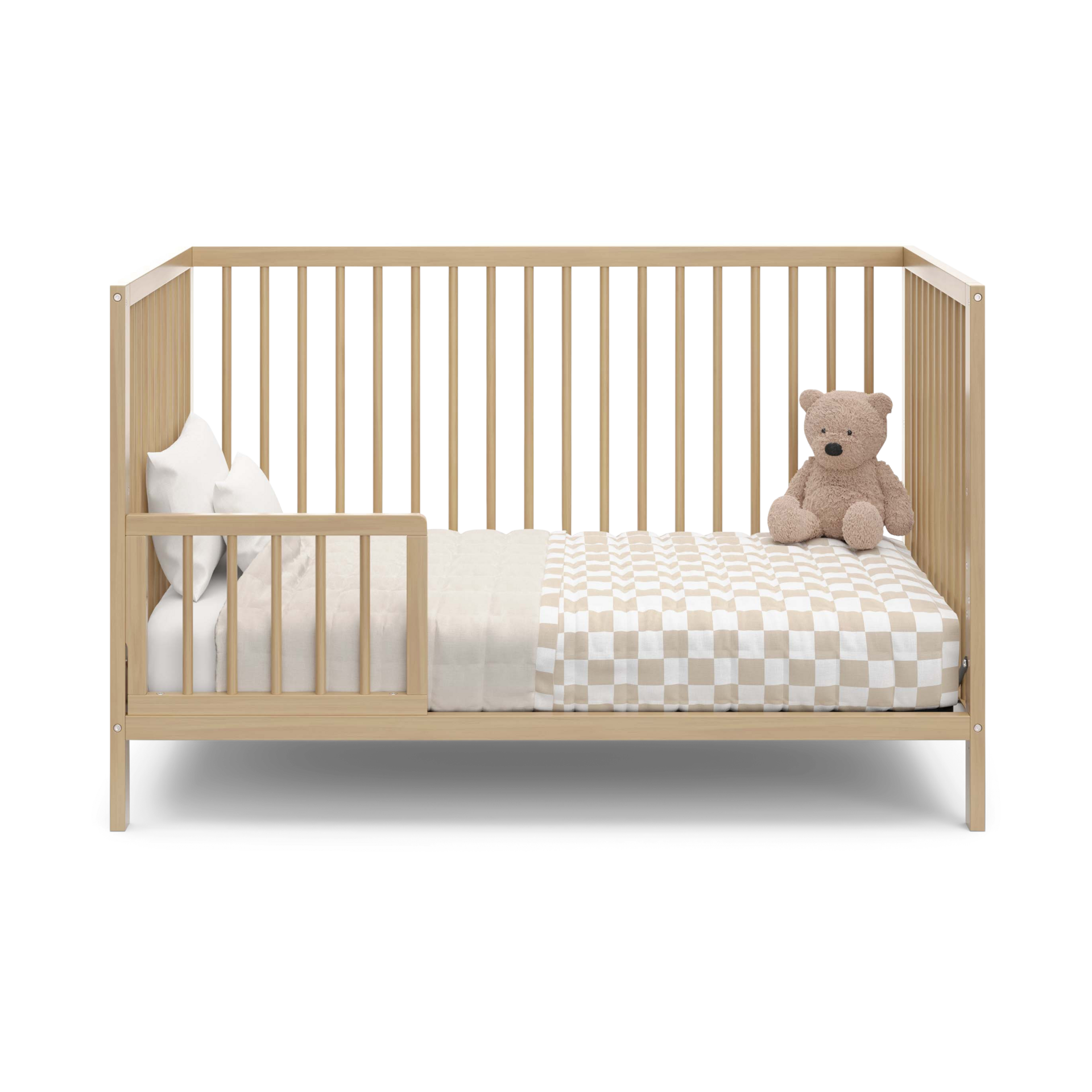 Storkcraft Universal Toddler Safety Guardrail (Dowels) - Driftwood.