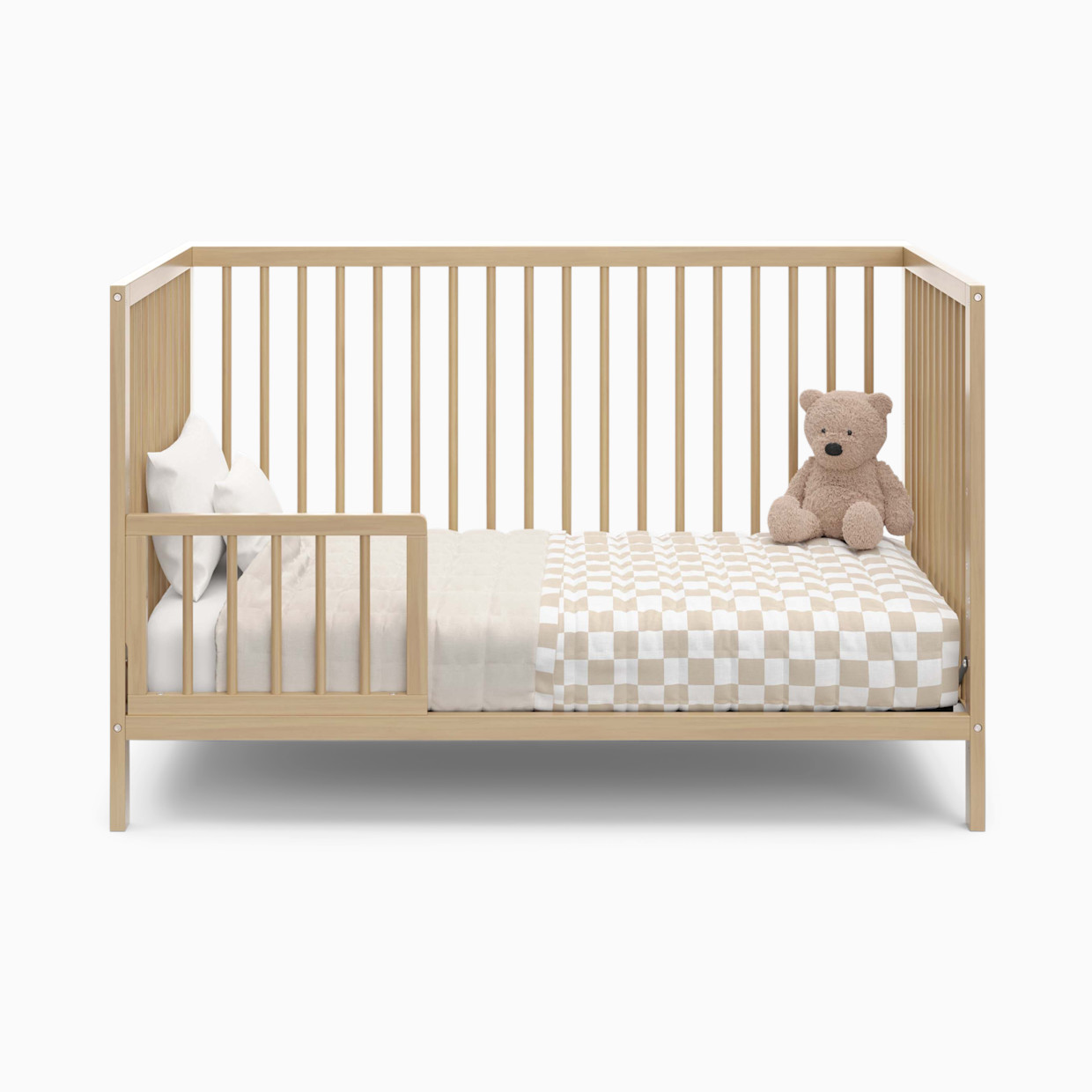 Storkcraft Universal Toddler Safety Guardrail (Dowels) - Driftwood.