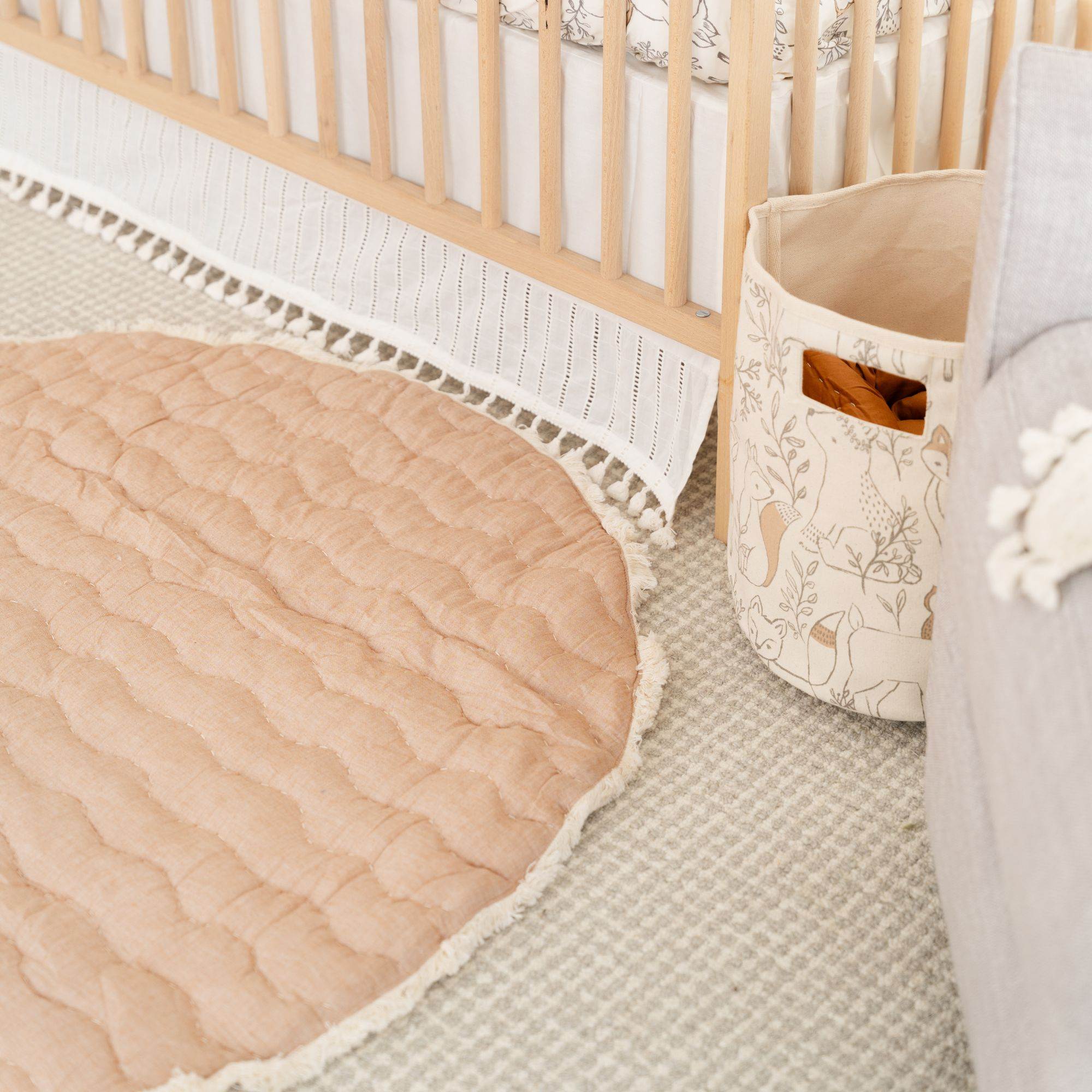 Crane Baby Cotton Quilted Playmat - Ezra.