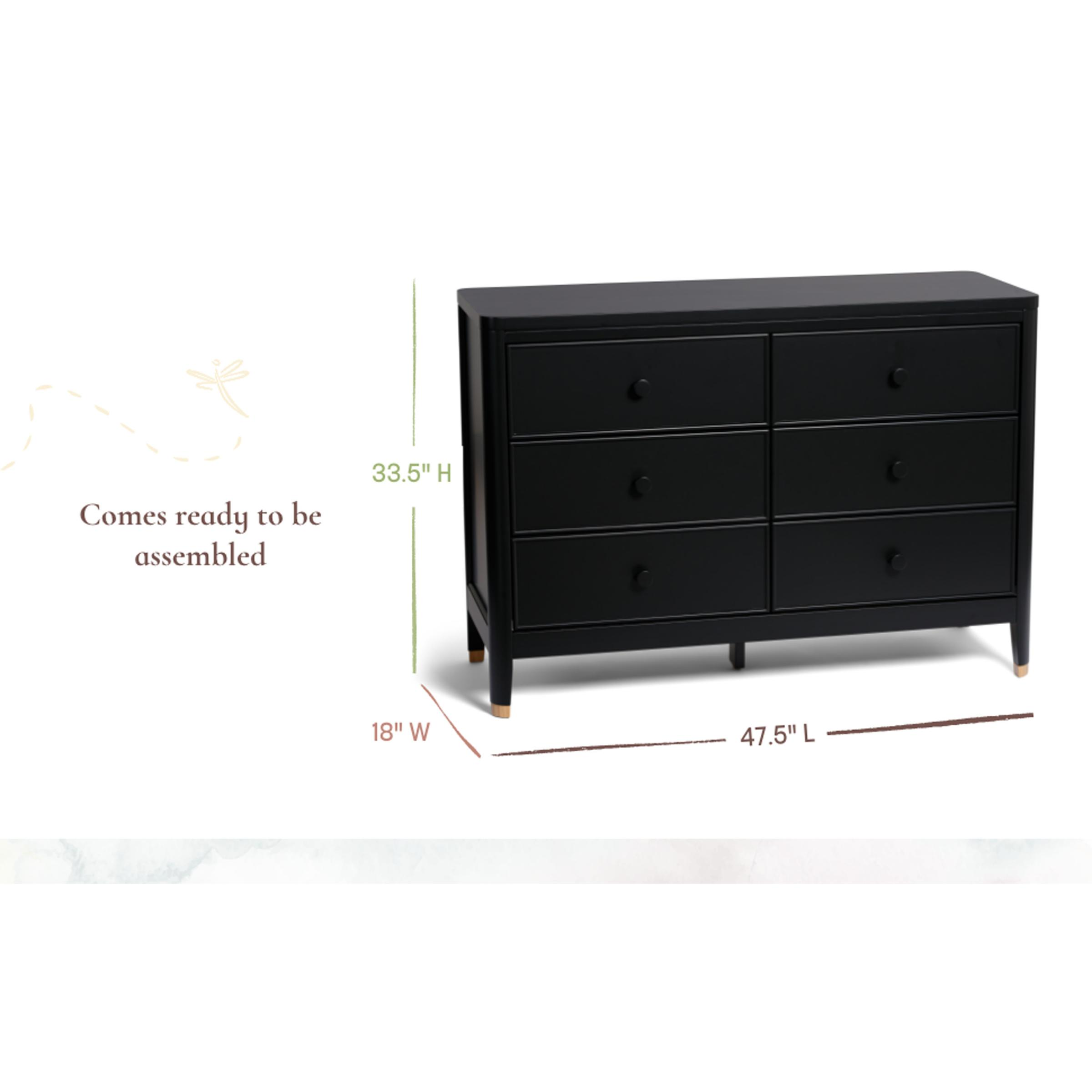 Little Seeds Aster 6-Drawer Dresser - White.