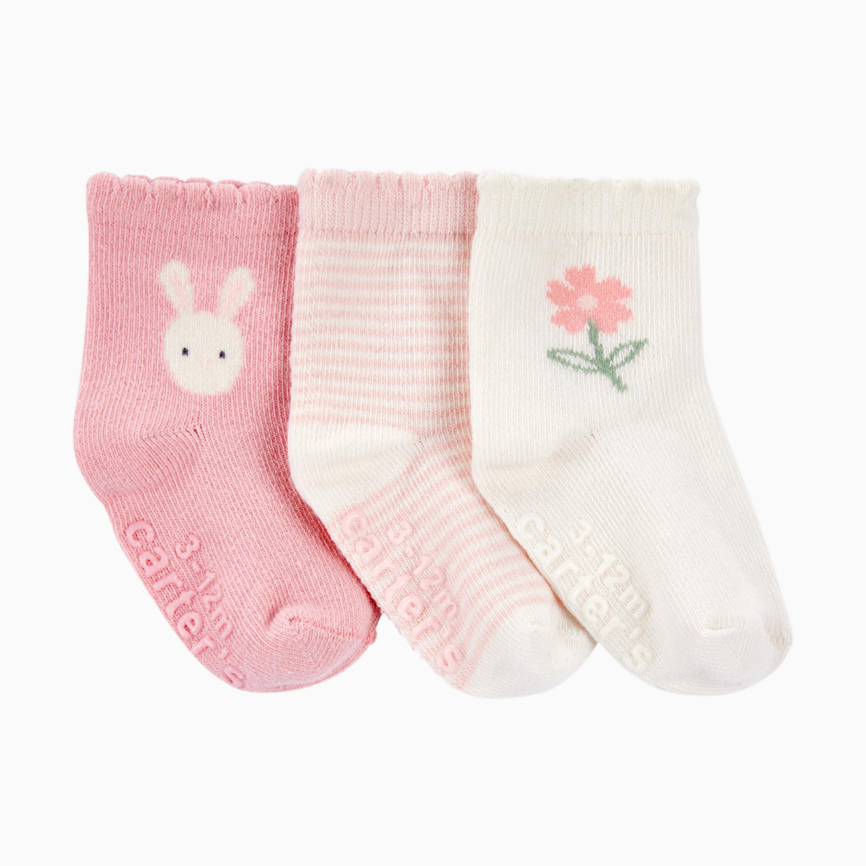 Carter's 3-Pack Socks - Bunny, 0-3 M.