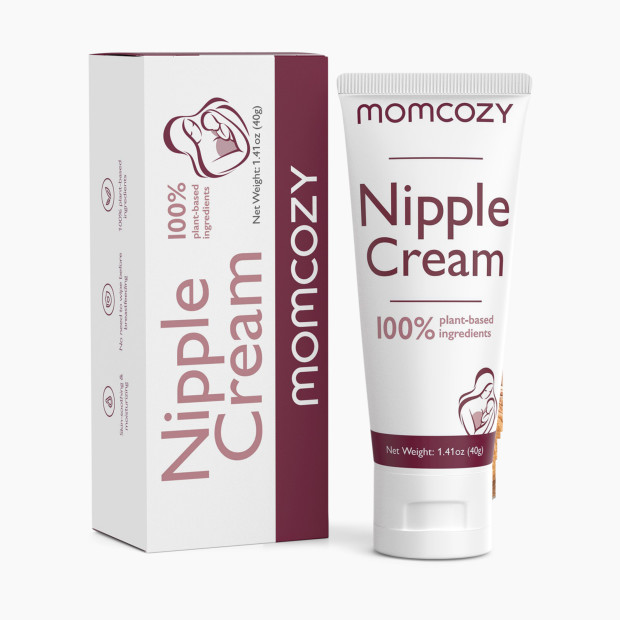 Momcozy 100% Natural Nipple Cream, Vegan Lanolin-free Nipple Butter - White.