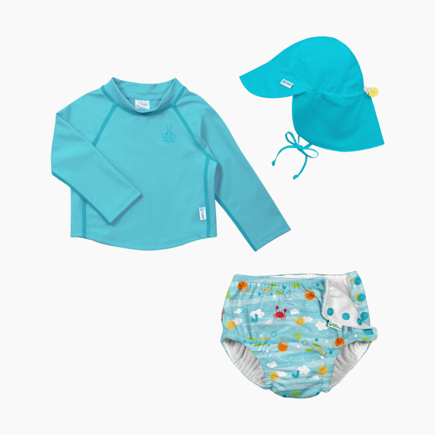 i play by Green Sprouts Swim Bundle - Blue, 0-6 M.