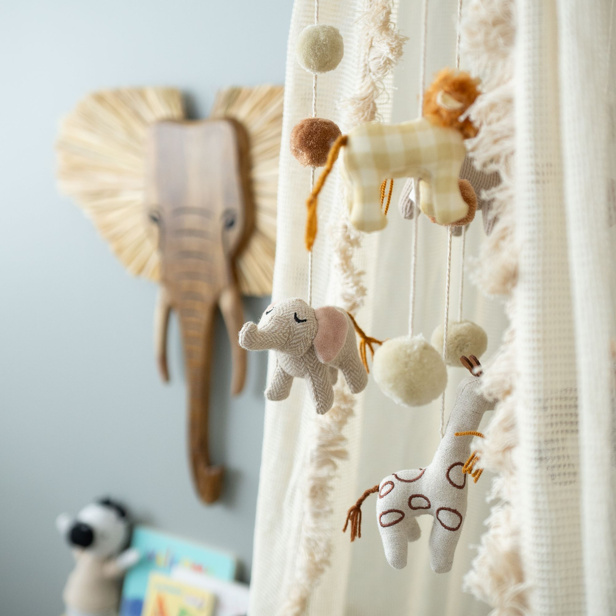 Crane Baby Handcrafted Ceiling Hanging - Kendi Animals.