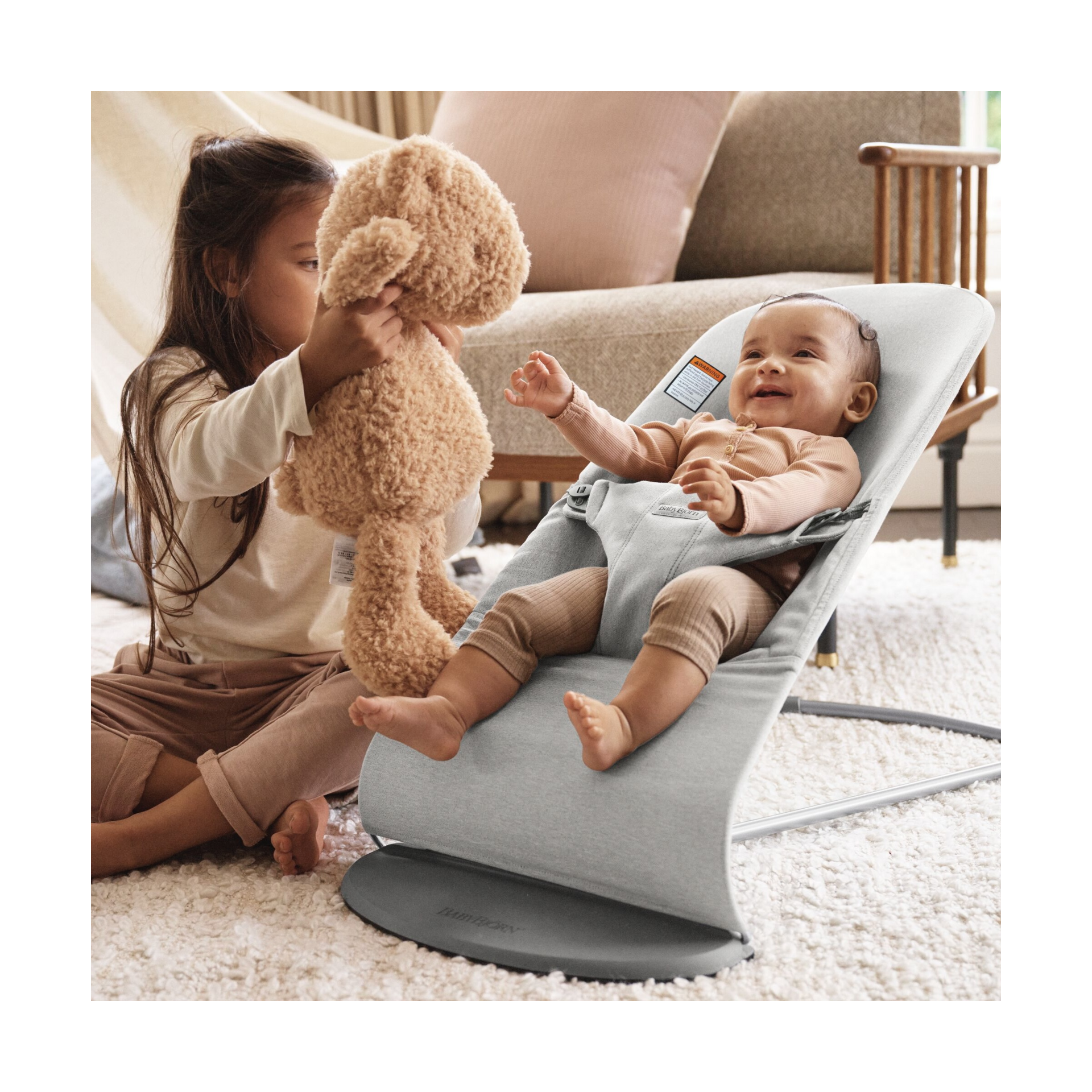 BabyBjörn Bouncer Bliss - Light Gray Melange/Dark Frame.