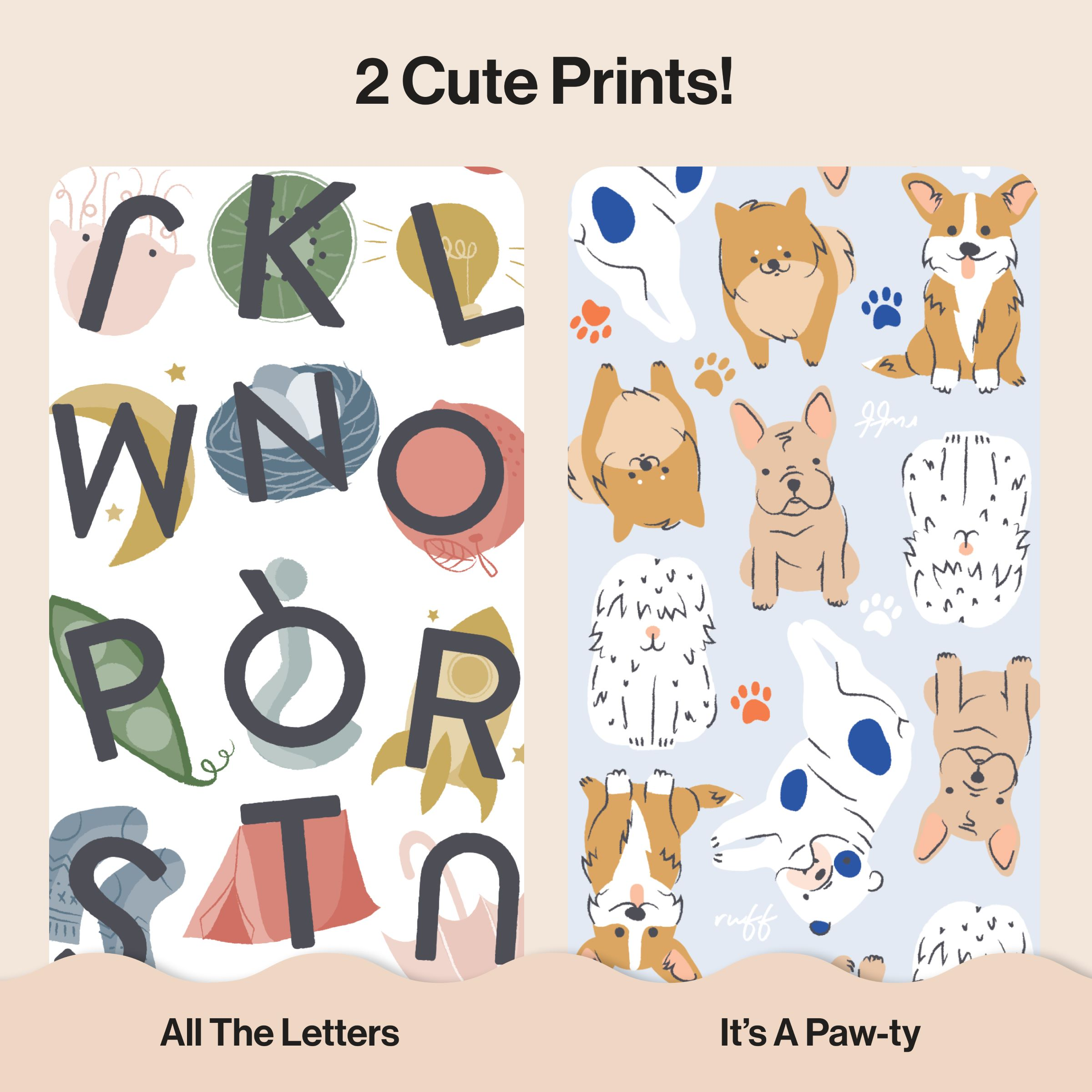 The Honest Company Clean Conscious Disposable Diapers Size 3-5 - It's A Pawty + All The Letters, Size 5, 44 Count.