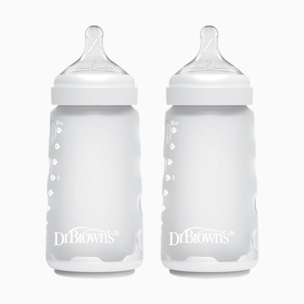 Dr. Brown's Options+ Wide-Neck Silicone Baby Bottles.
