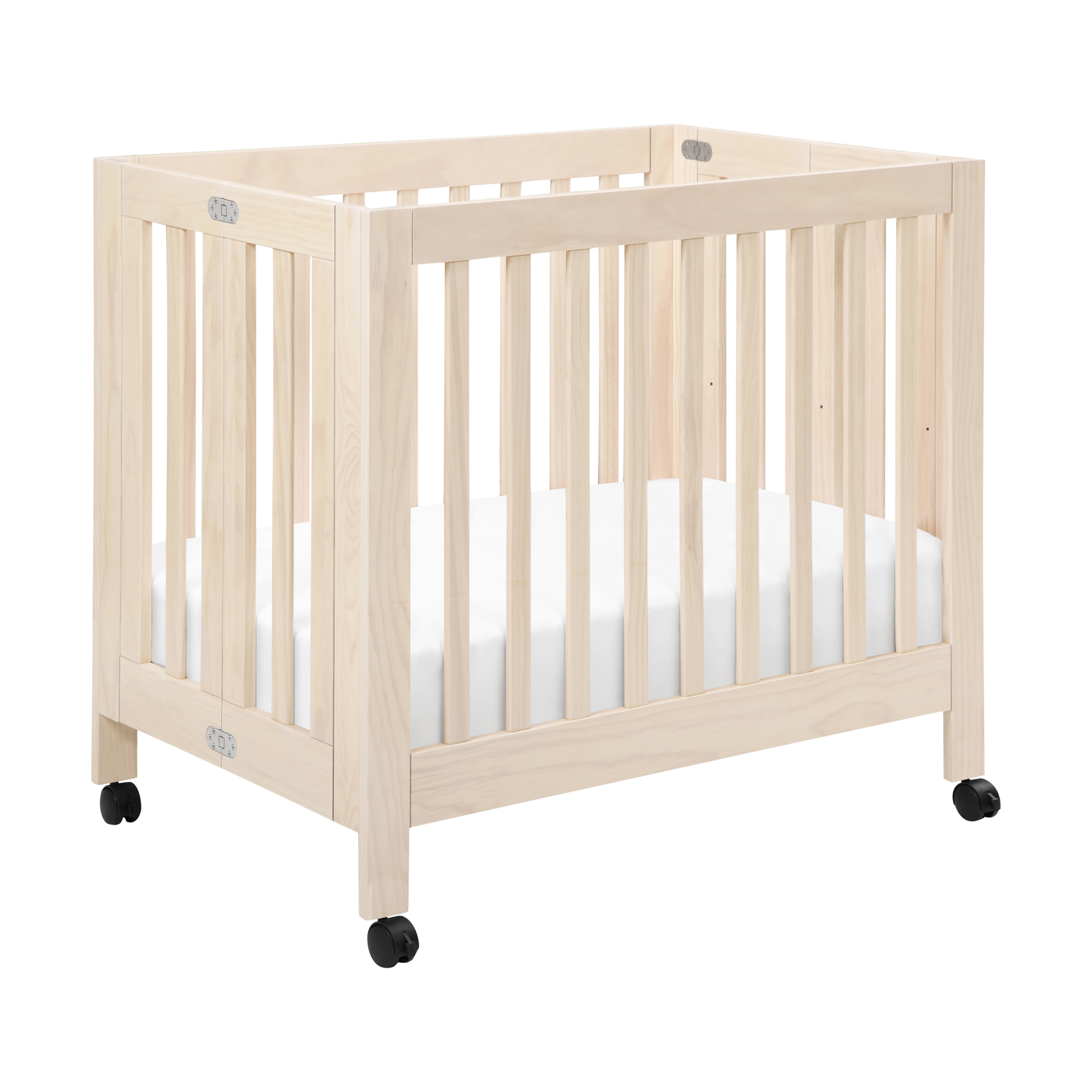babyletto Origami Mini Crib - Washed Natural.