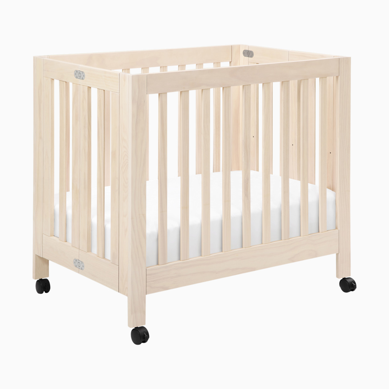 babyletto Origami Mini Crib - Washed Natural.