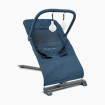 Baby Delight Alpine Deluxe Portable Bouncer, Infant, 0 – 6 Months, Quilted Indigo