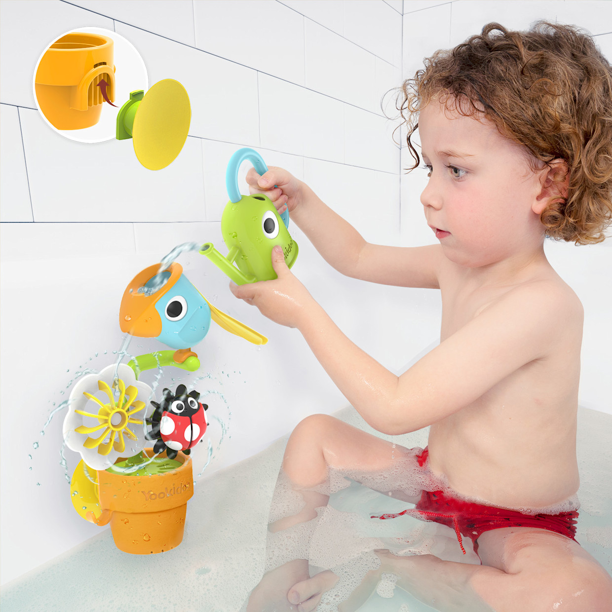 Yookidoo Pour 'N' Spin Tipping Bird Bath Toy.
