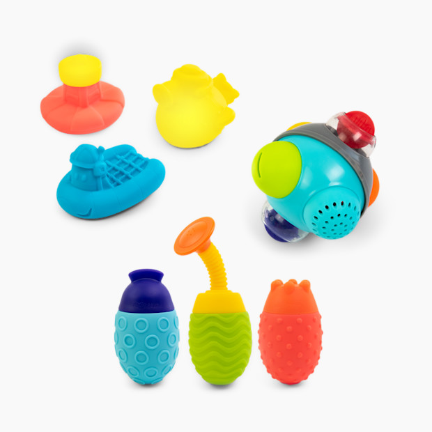 Sassy Boats, Bath Ball, & Squeezies Bath Toy Gift Set (7 piece).