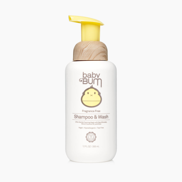 Baby Bum Foaming Shampoo & Wash - Fragrance Free, 12 Fl Oz.