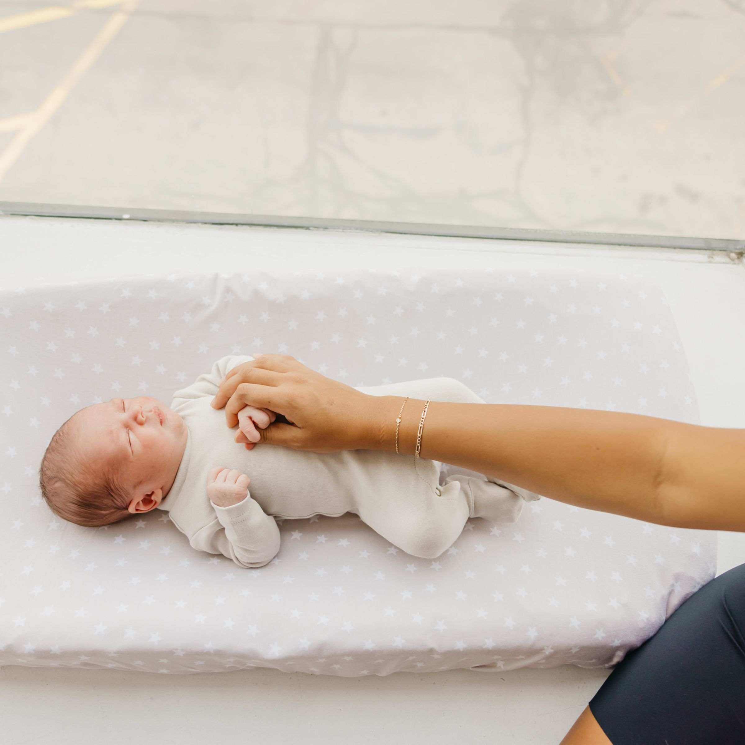 Copper Pearl Printed Premium Knit Diaper Changing Pad Cover Twinkle