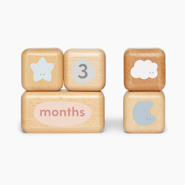 MORI Wooden Baby Milestone Blocks.