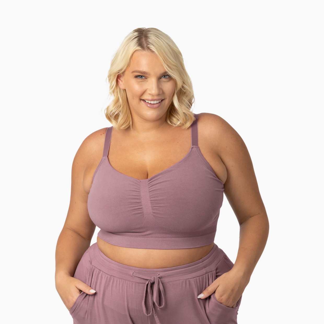 Kindred Bravely Sublime Bamboo Hands-Free Pumping Lounge & Sleep Bra -  Twilight, Large-Busty