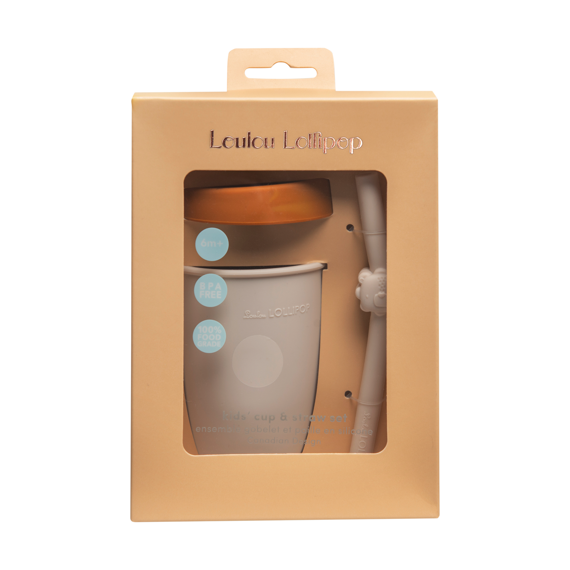 Loulou Lollipop Kids' Cup with Straw Ginger Honey Babylist Shop