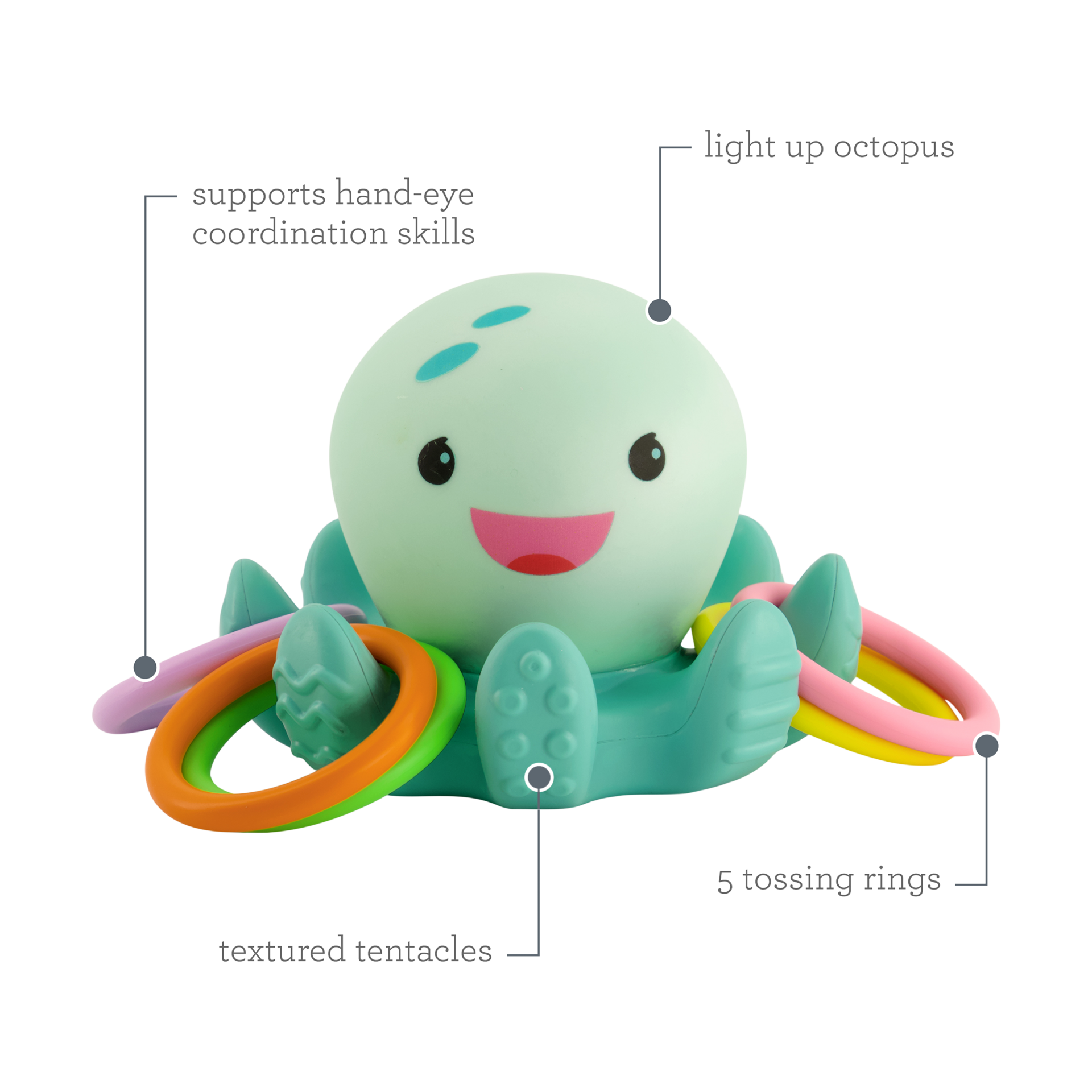 Infantino Light Up Ring Catcher Bath Toy.