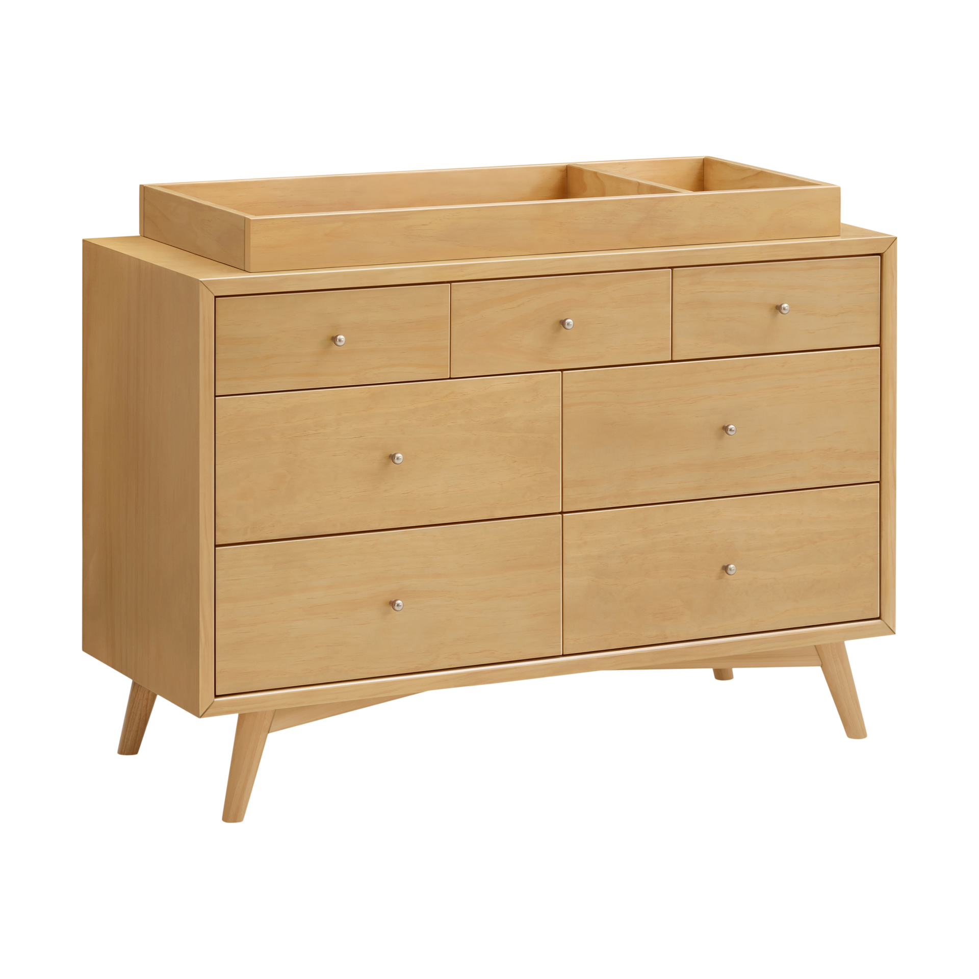babyletto Palma 7-Drawer Assembled Double Dresser - Honey.